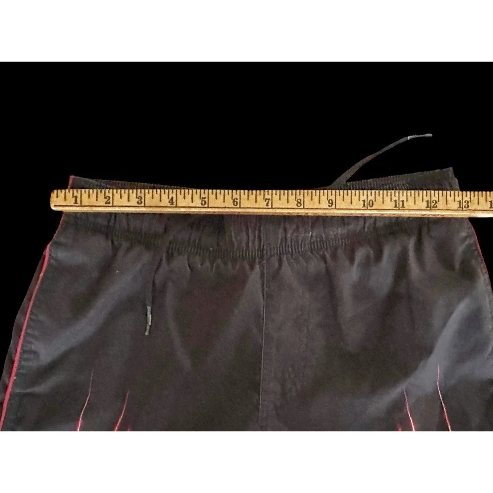 Y2K 90's Nike Flame‎ Lightning Shorts Size Youth Medium Black Trunks Rare